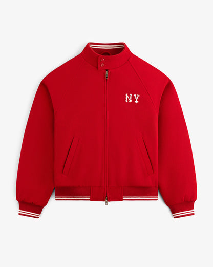 Aimé Leon Dore Equestrian red NY Highlanders Wool Varsity Jacket Clothing