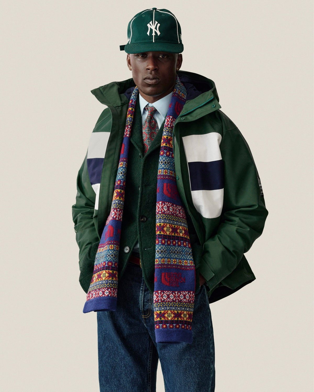 Aimé Leon Dore Dark green GORE-TEX Striped Sailing Jacket Clothing