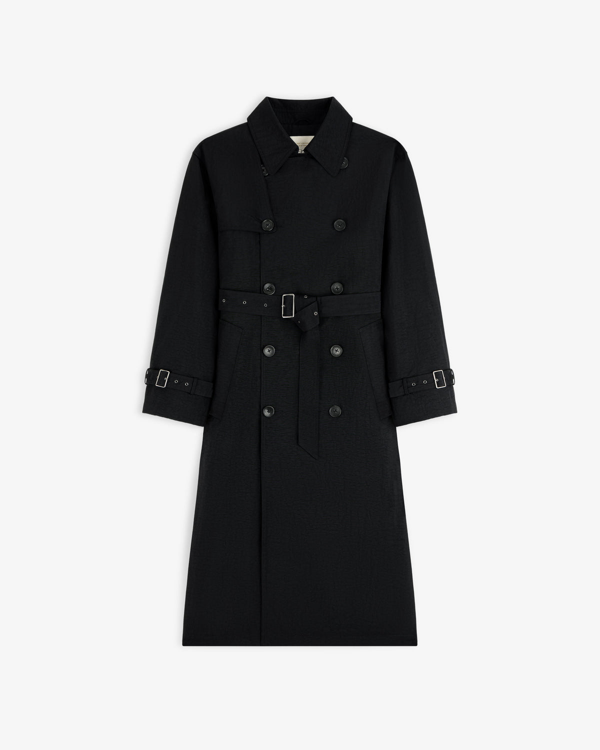 Aimé Leon Dore Evening blue Double Breasted Nylon Trench Coat Clothing
