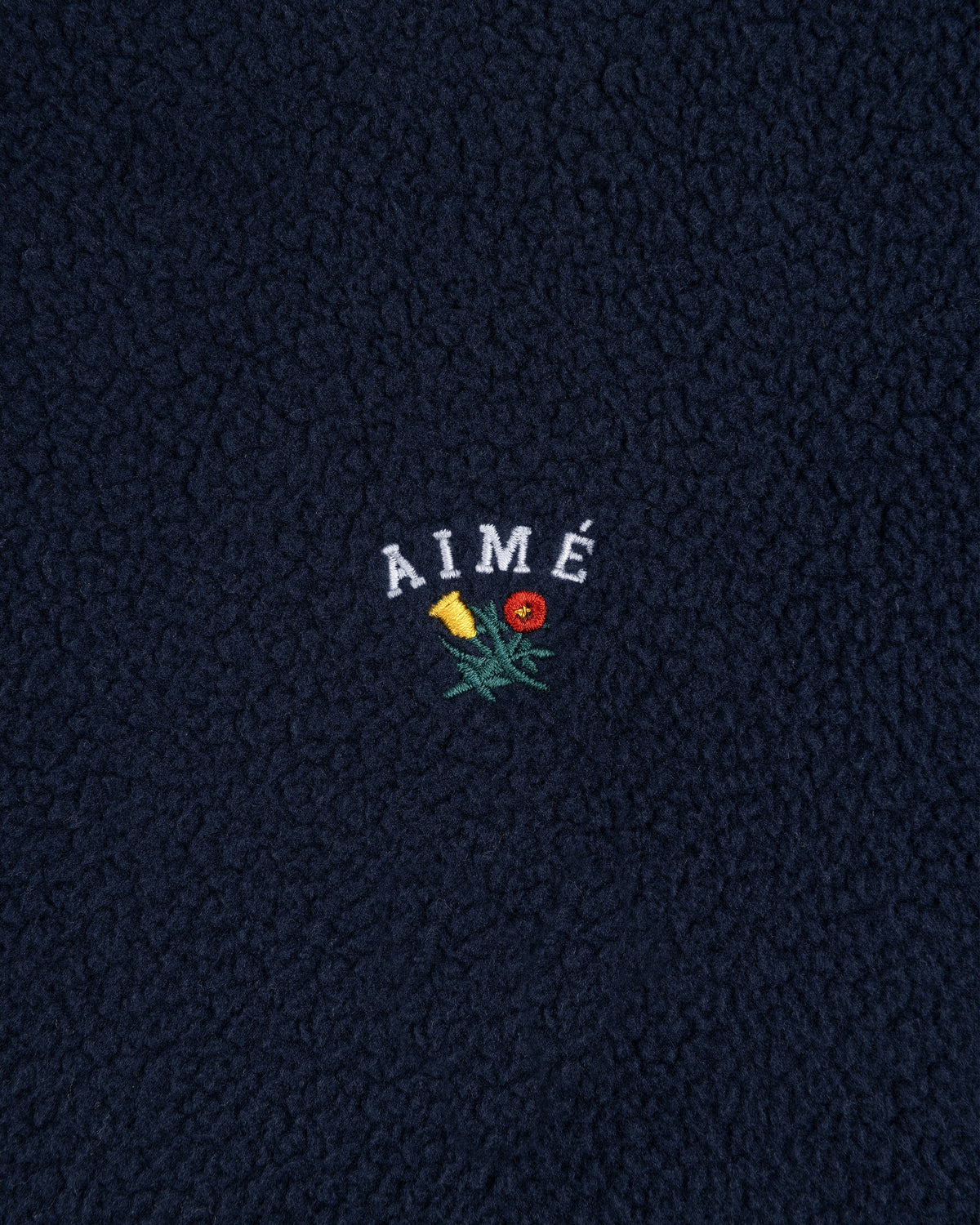 Aimé Leon Dore Navy blazer Crest Quarter-Zip Fleece Pullover Clothing