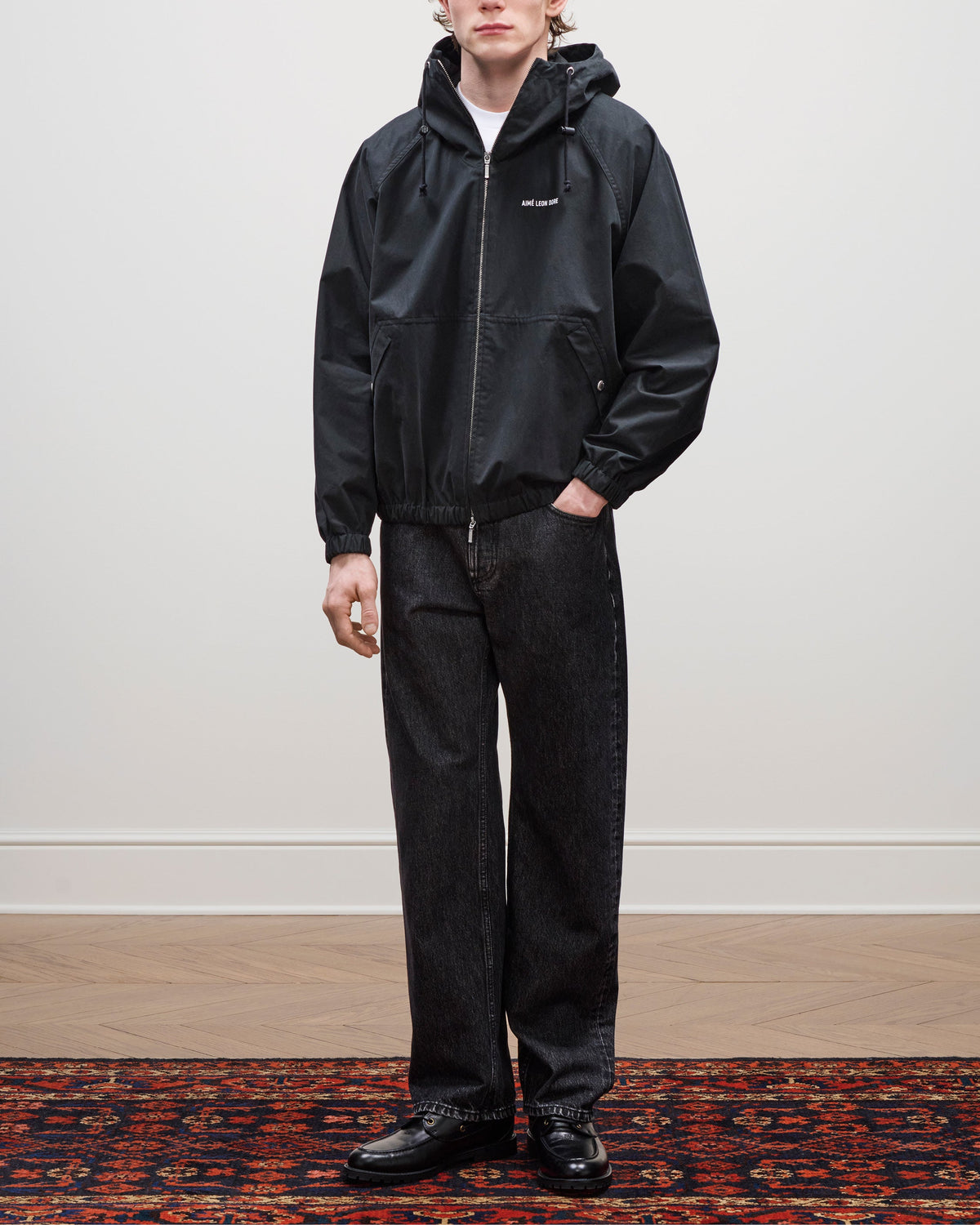 Aimé Leon Dore Jet black Micro Logo Lightweight Jacket Clothing