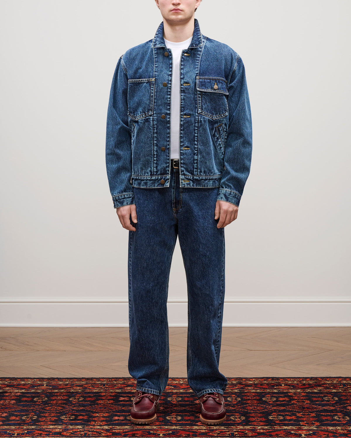 Aimé Leon Dore Evening blue Denim Trucker Jacket Clothing