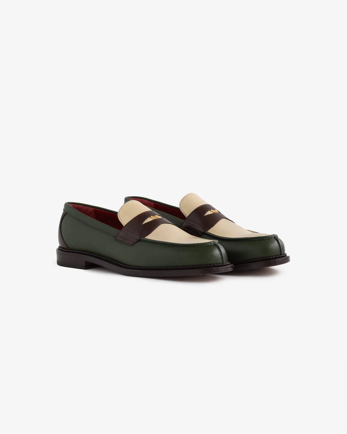 Aimé Leon Dore Green multi Queens Crest Loafer Footwear