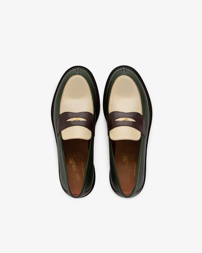 Aimé Leon Dore Green multi Queens Crest Loafer Footwear