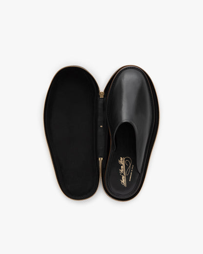 Aimé Leon Dore Black Leather Travel Slipper Footwear
