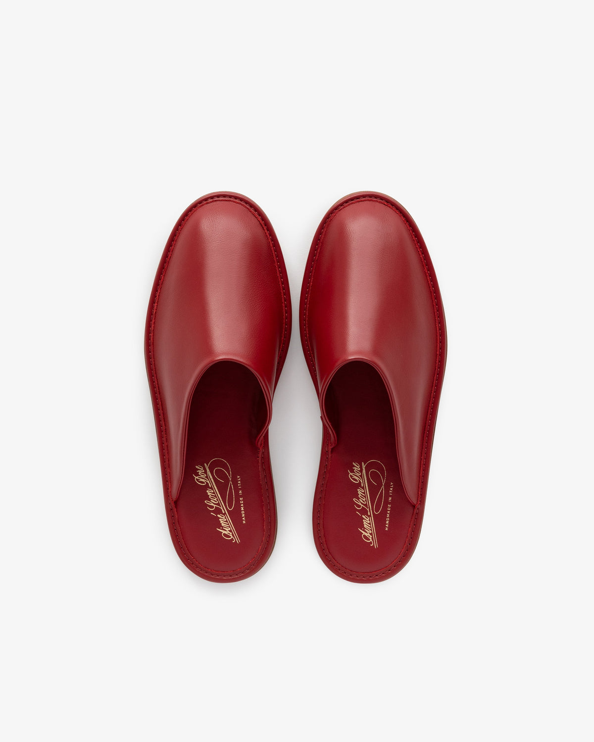 Aimé Leon Dore Red scarlet Leather Travel Slipper Footwear