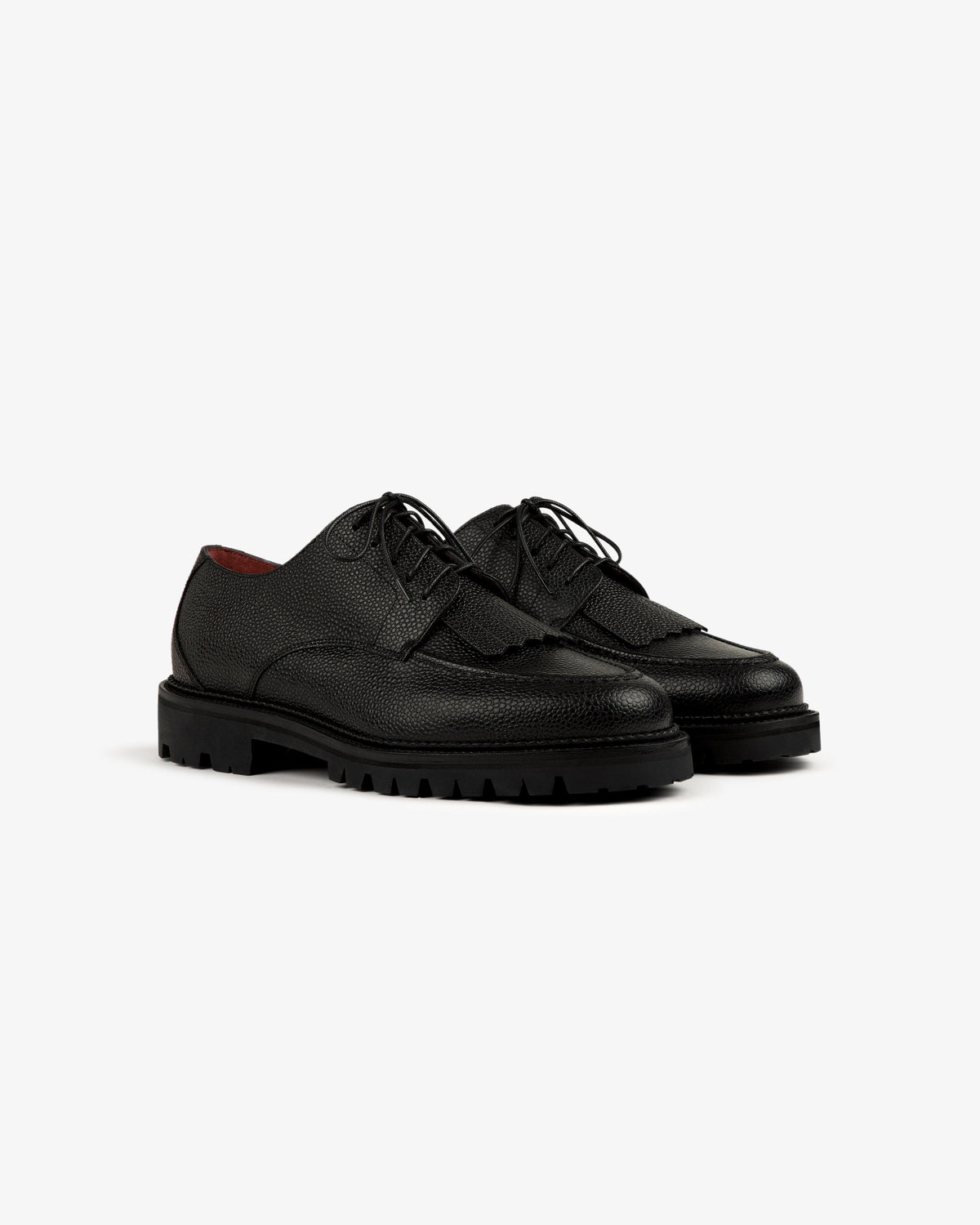 Aimé Leon Dore Black Leather Lug Sole Derby Footwear