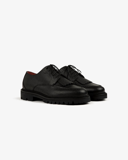 Aimé Leon Dore Black Leather Lug Sole Derby Footwear