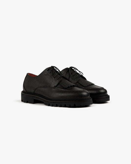 Aimé Leon Dore Black Leather Lug Sole Derby Footwear