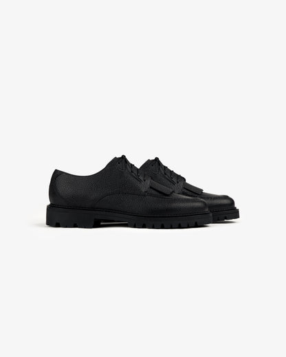 Aimé Leon Dore Black Leather Lug Sole Derby Footwear