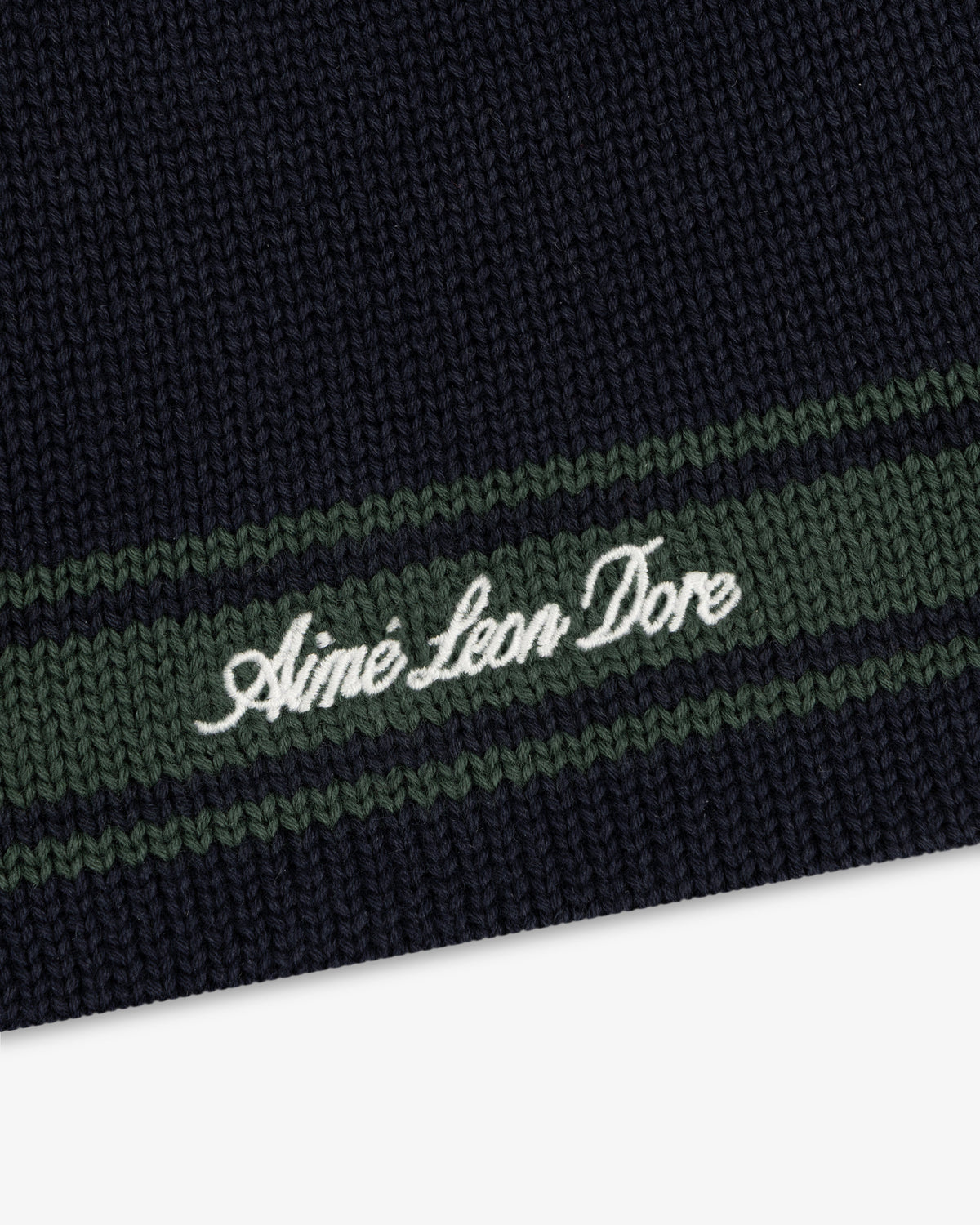 Aimé Leon Dore Navy blazer Stripe Knit Beanie Headwear