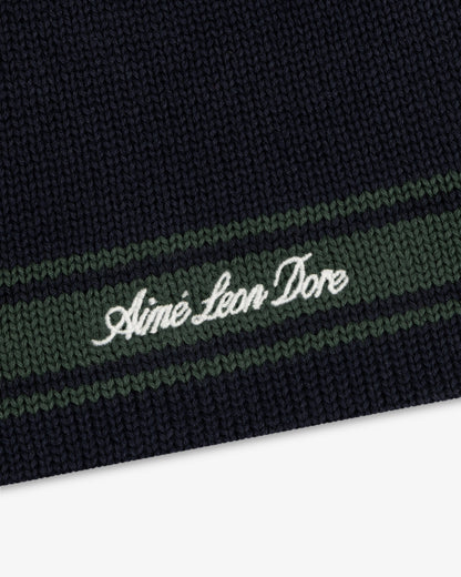 Aimé Leon Dore Navy blazer Stripe Knit Beanie Headwear