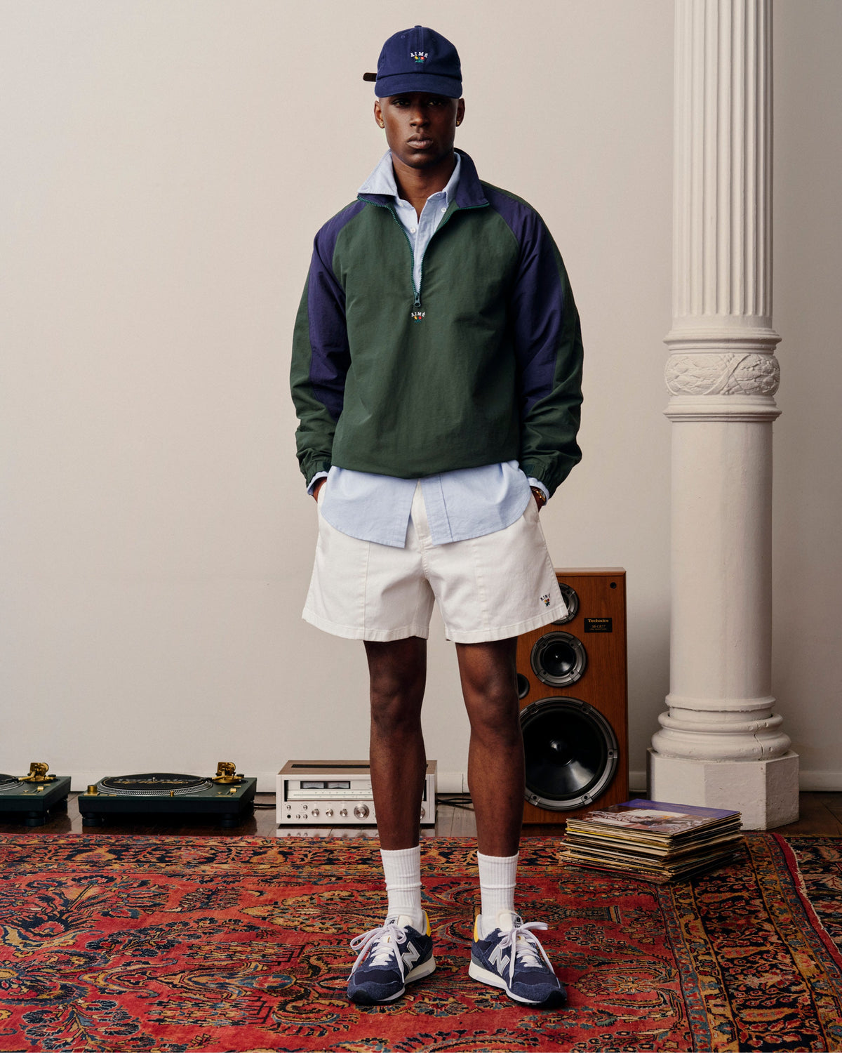 Aimé Leon Dore Navy blazer Crest Logo Hat Headwear