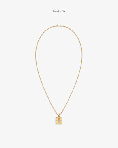 Aimé Leon Dore Evening blue 14Kt Gold Diamond Court Pendant Jewelry
