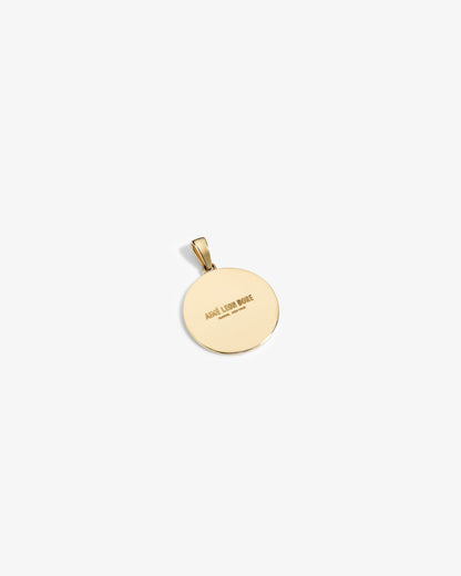 Aimé Leon Dore Evening blue 14Kt Gold Saint George Coin Pendant Jewelry
