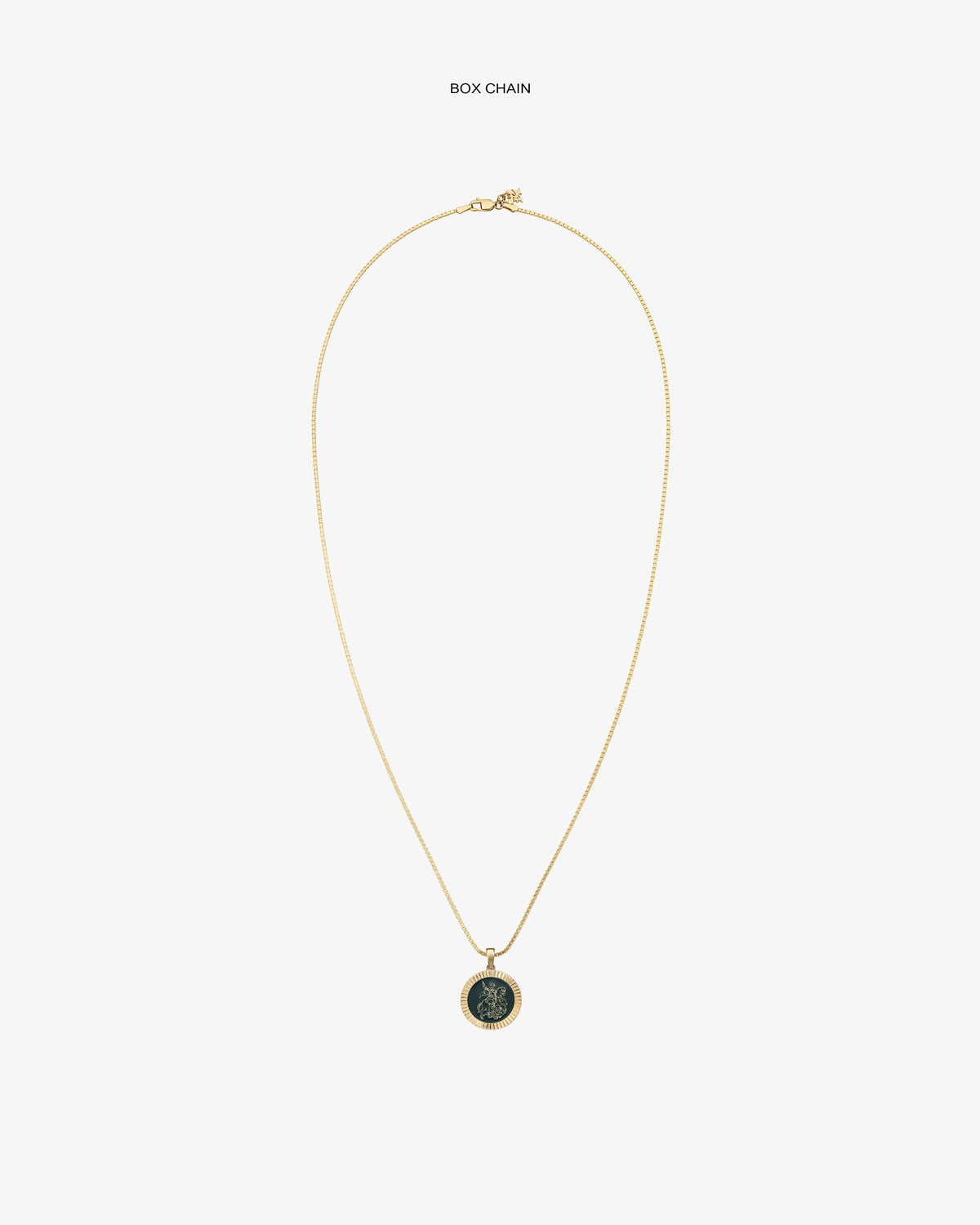Aimé Leon Dore Evening blue 14Kt Gold Saint George Coin Pendant Jewelry