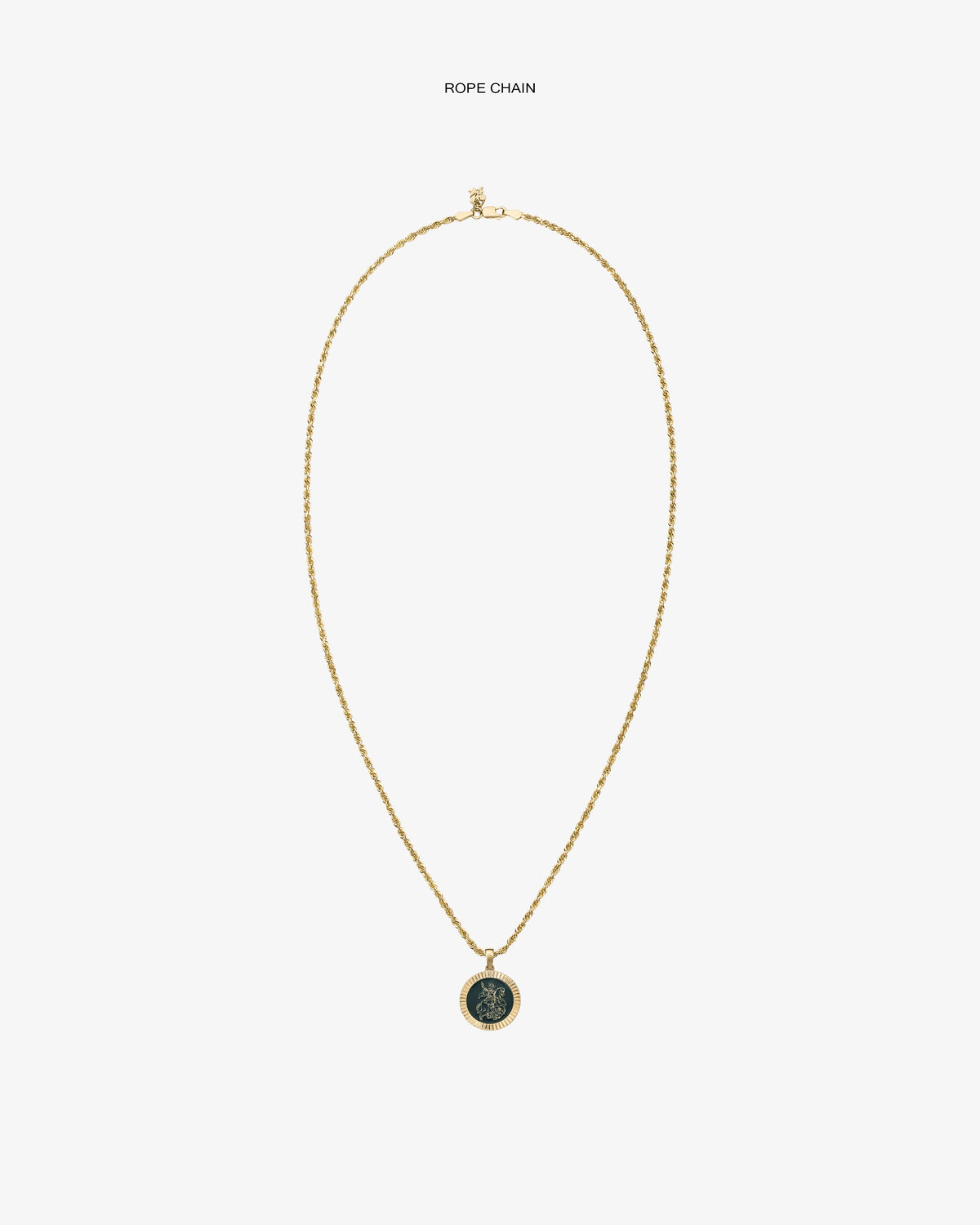 Aimé Leon Dore Evening blue 14Kt Gold Saint George Coin Pendant Jewelry