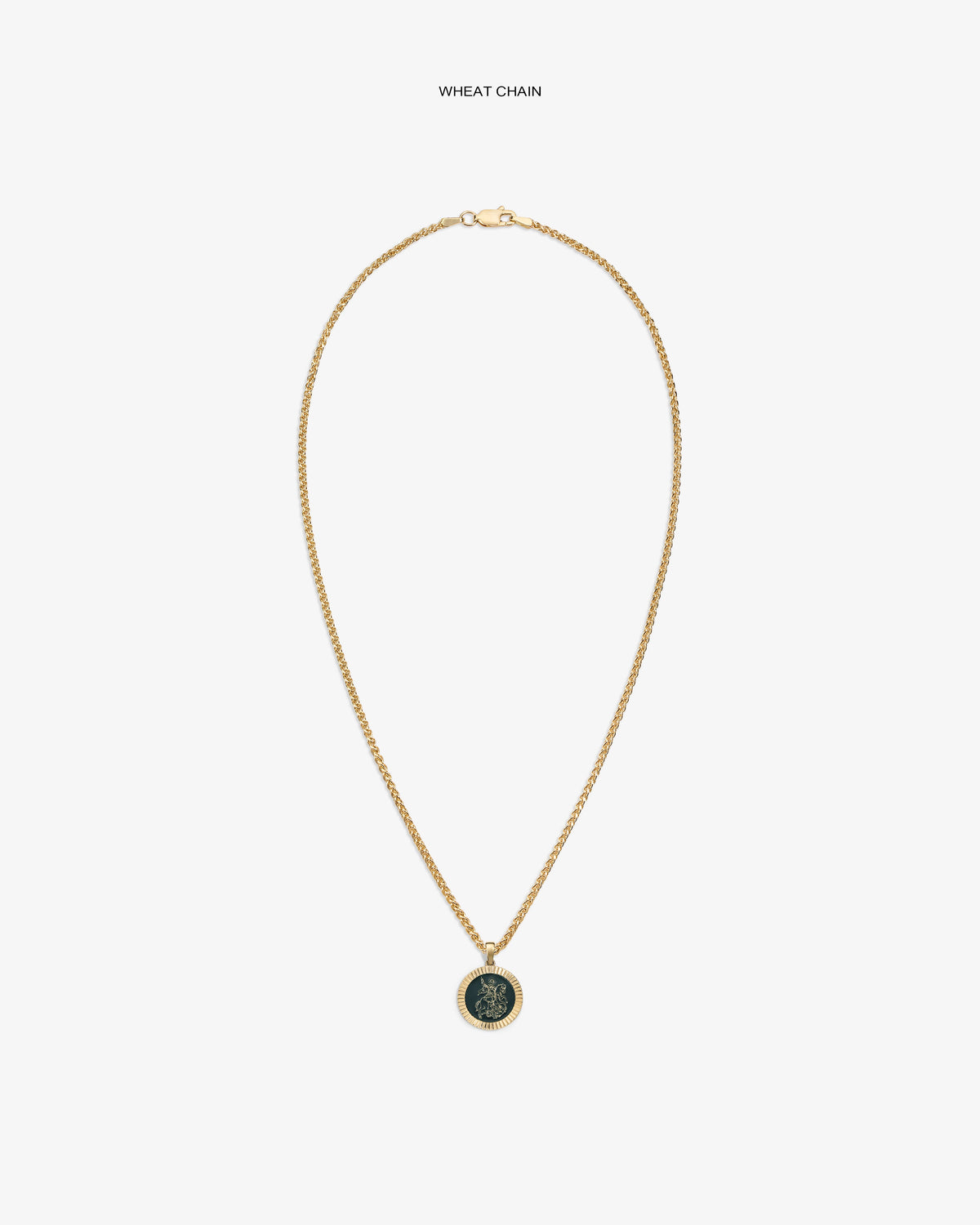 Aimé Leon Dore Evening blue 14Kt Gold Saint George Coin Pendant Jewelry