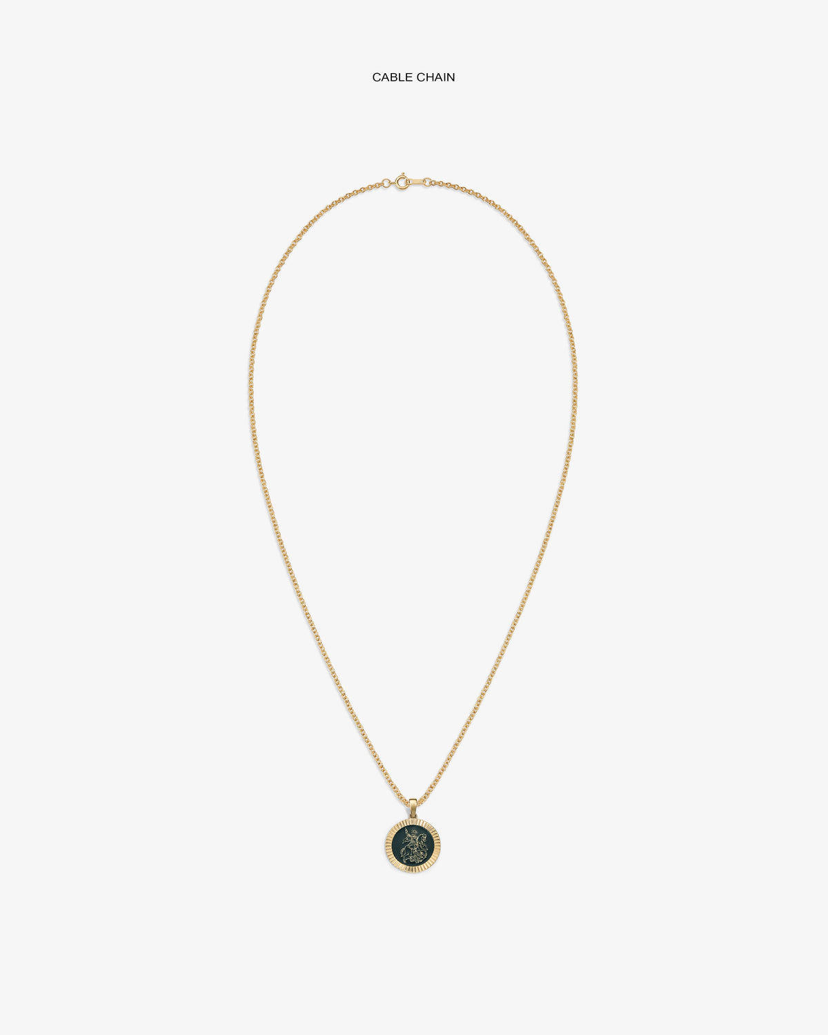Aimé Leon Dore Evening blue 14Kt Gold Saint George Coin Pendant Jewelry