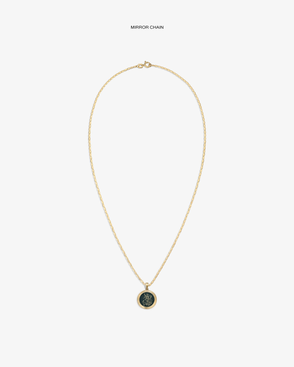 Aimé Leon Dore Evening blue 14Kt Gold Saint George Coin Pendant Jewelry