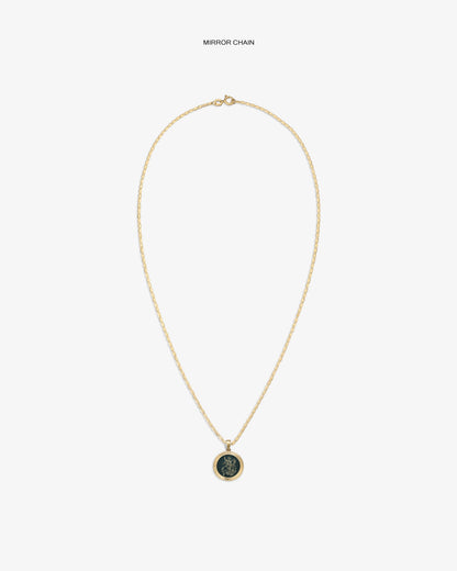 Aimé Leon Dore Evening blue 14Kt Gold Saint George Coin Pendant Jewelry