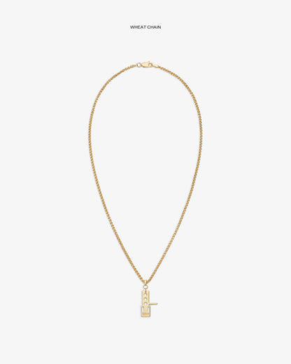 Aimé Leon Dore Evening blue ALD / Technics 14Kt Gold Pendant Jewelry