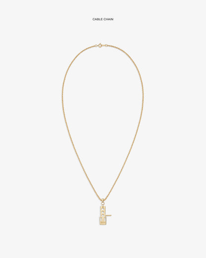 Aimé Leon Dore Evening blue ALD / Technics 14Kt Gold Pendant Jewelry