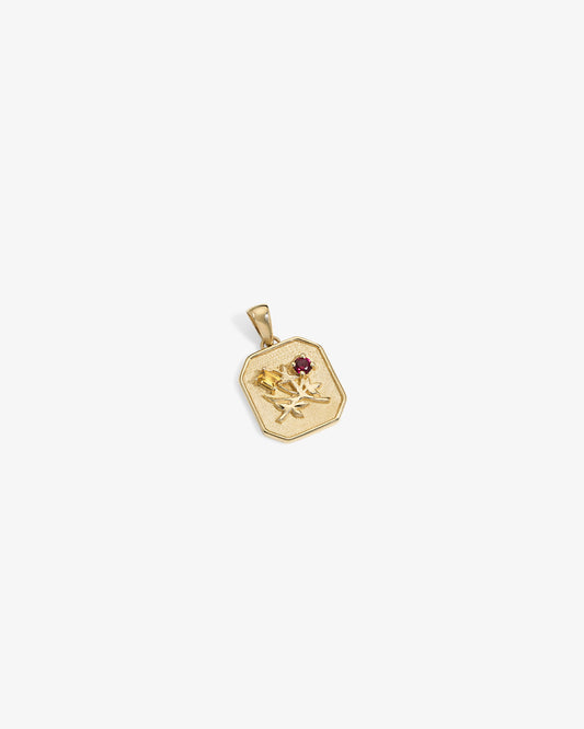 Aimé Leon Dore Evening blue 14Kt Gold Queens Crest Relief Pendant Jewelry