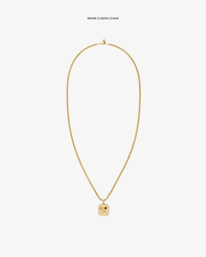 Aimé Leon Dore Evening blue 14Kt Gold Queens Crest Relief Pendant Jewelry