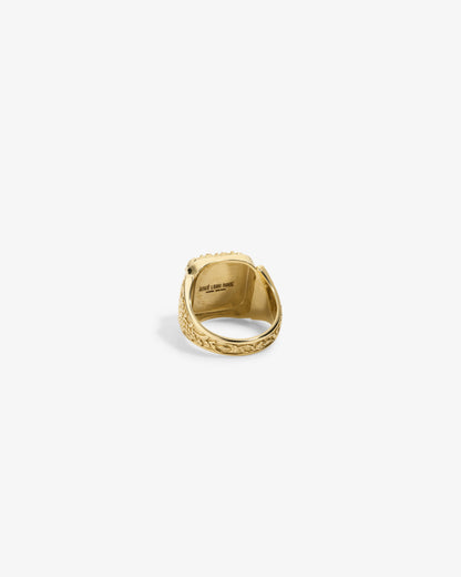Aimé Leon Dore Evening blue 14Kt Gold Turquoise Inlay Ring Jewelry