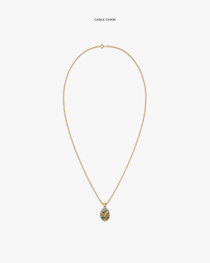 Aimé Leon Dore Evening blue 14Kt Gold Molina Pendant Jewelry