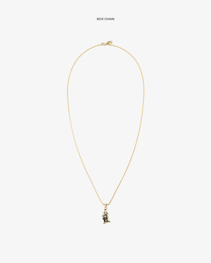 Aimé Leon Dore Evening blue 14Kt Gold Musician Pendant Jewelry