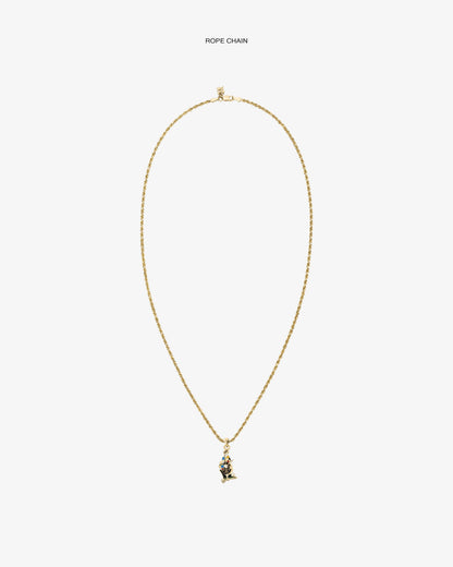 Aimé Leon Dore Evening blue 14Kt Gold Musician Pendant Jewelry