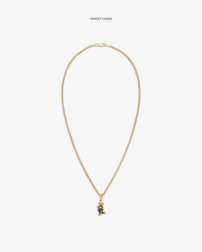 Aimé Leon Dore Evening blue 14Kt Gold Musician Pendant Jewelry