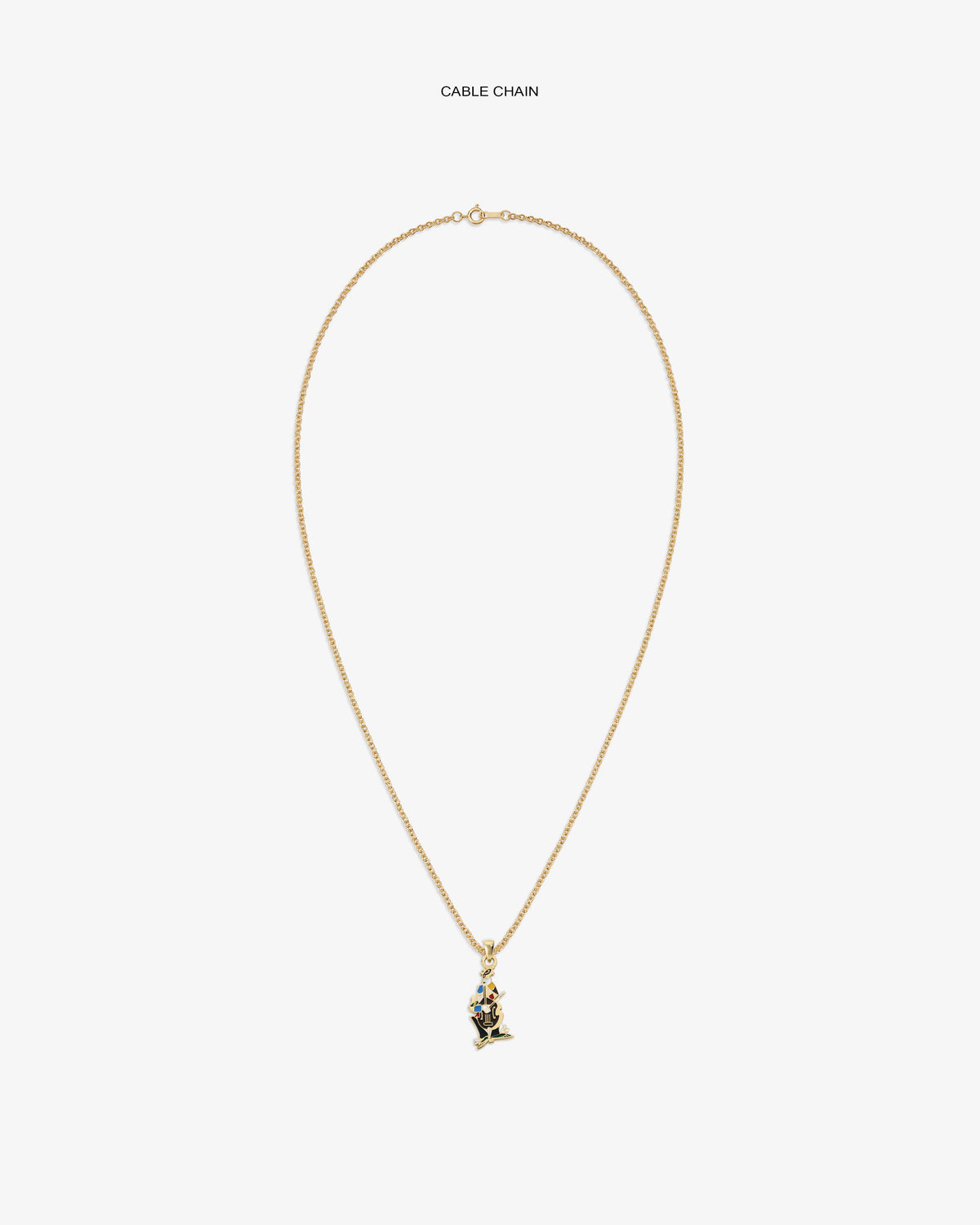 Aimé Leon Dore Evening blue 14Kt Gold Musician Pendant Jewelry