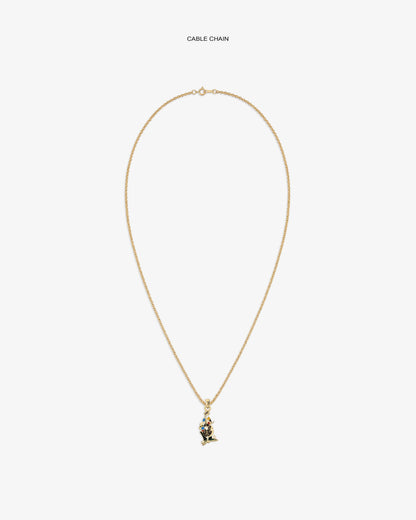 Aimé Leon Dore Evening blue 14Kt Gold Musician Pendant Jewelry