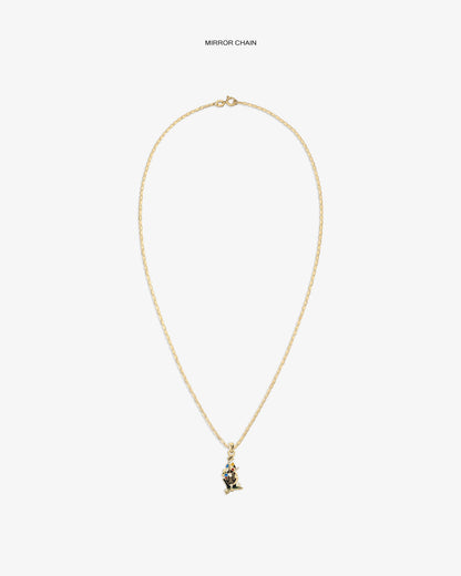 Aimé Leon Dore Evening blue 14Kt Gold Musician Pendant Jewelry