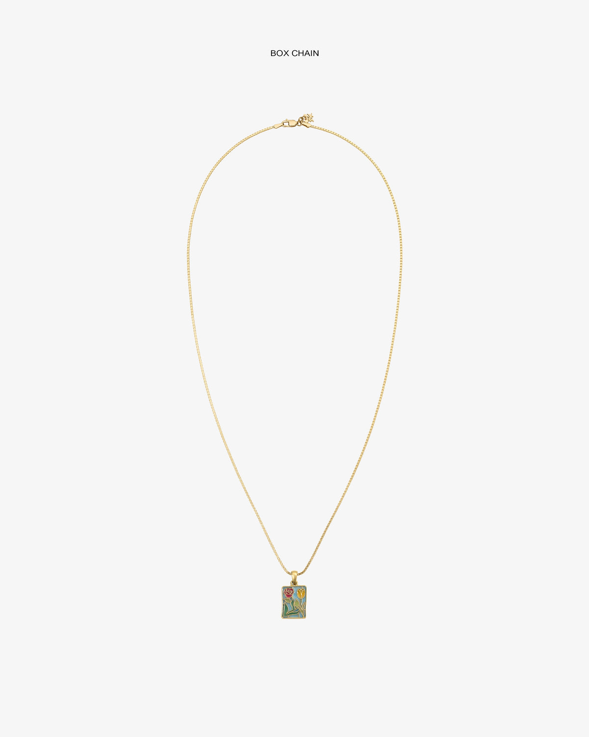 Aimé Leon Dore Evening blue 14Kt Gold Stained Glass Crest Pendant Jewelry