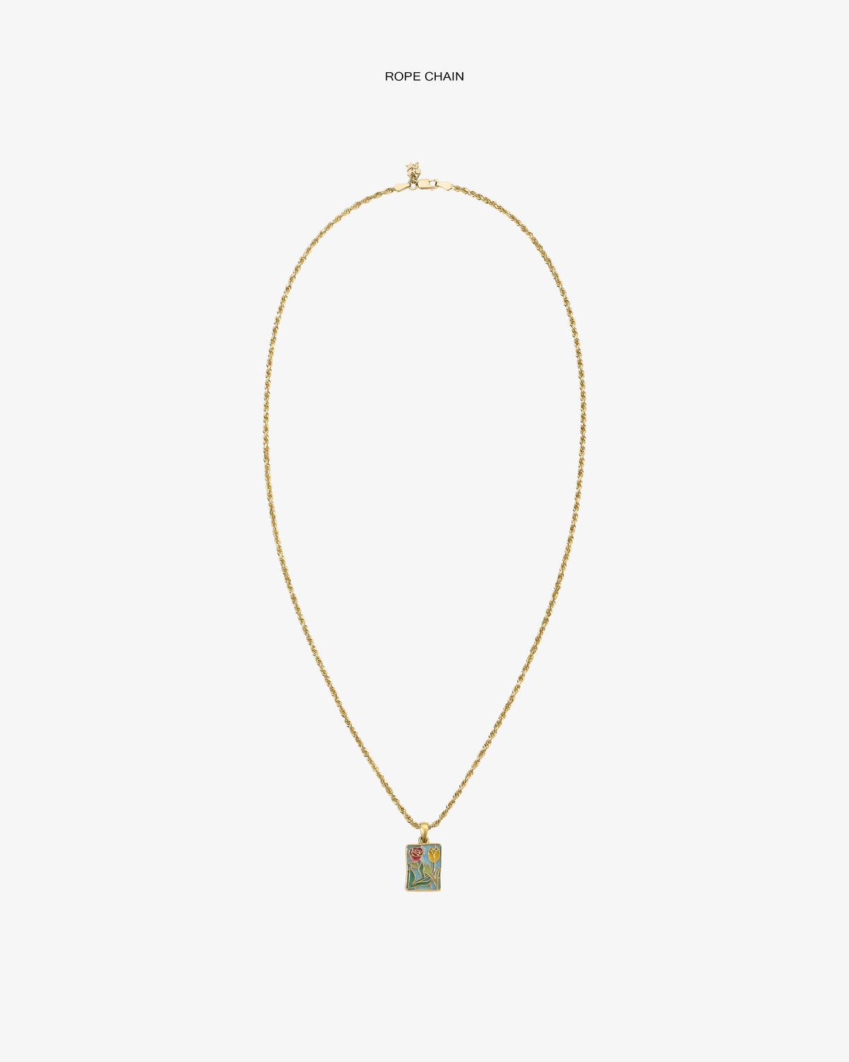 Aimé Leon Dore Evening blue 14Kt Gold Stained Glass Crest Pendant Jewelry