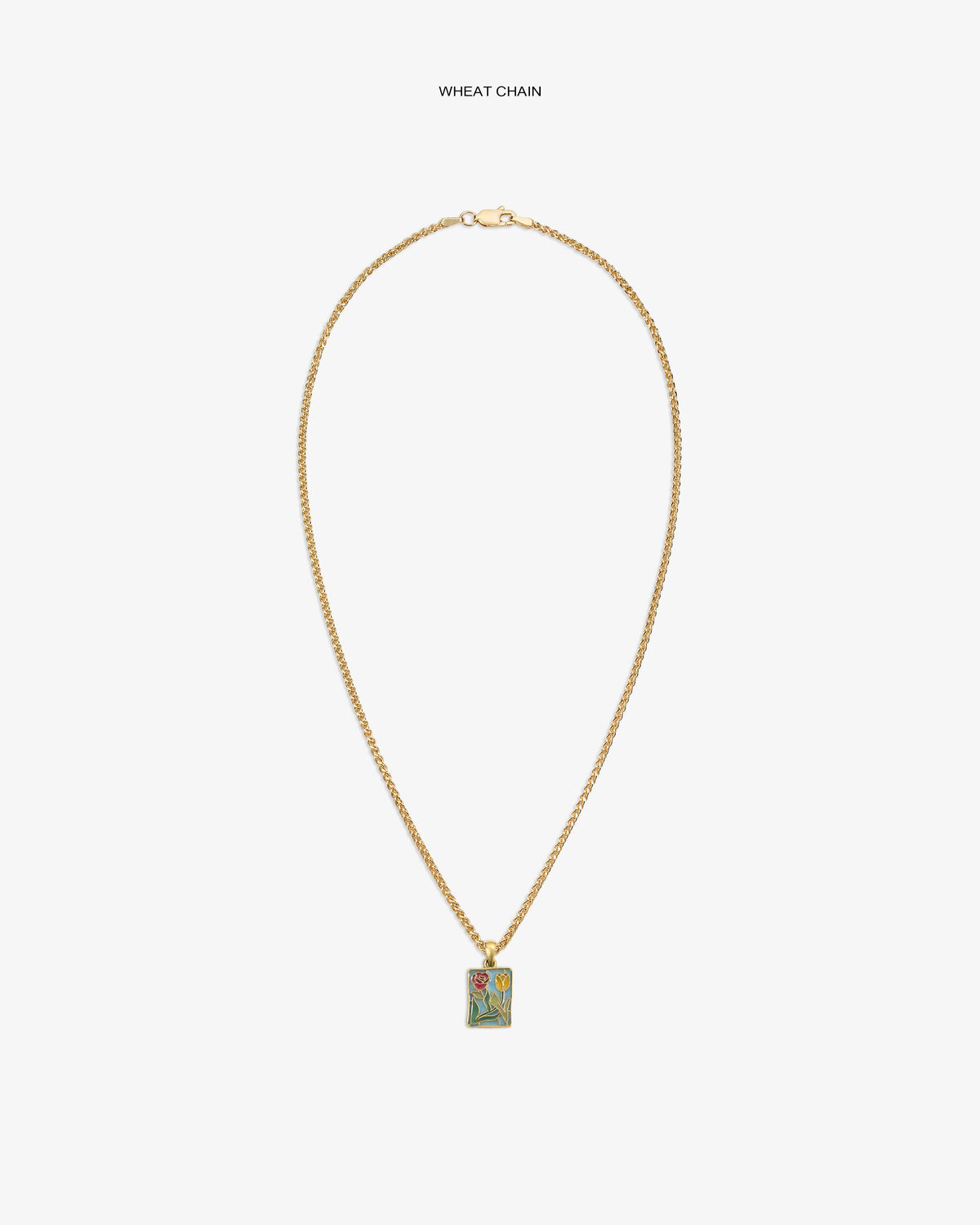 Aimé Leon Dore Evening blue 14Kt Gold Stained Glass Crest Pendant Jewelry