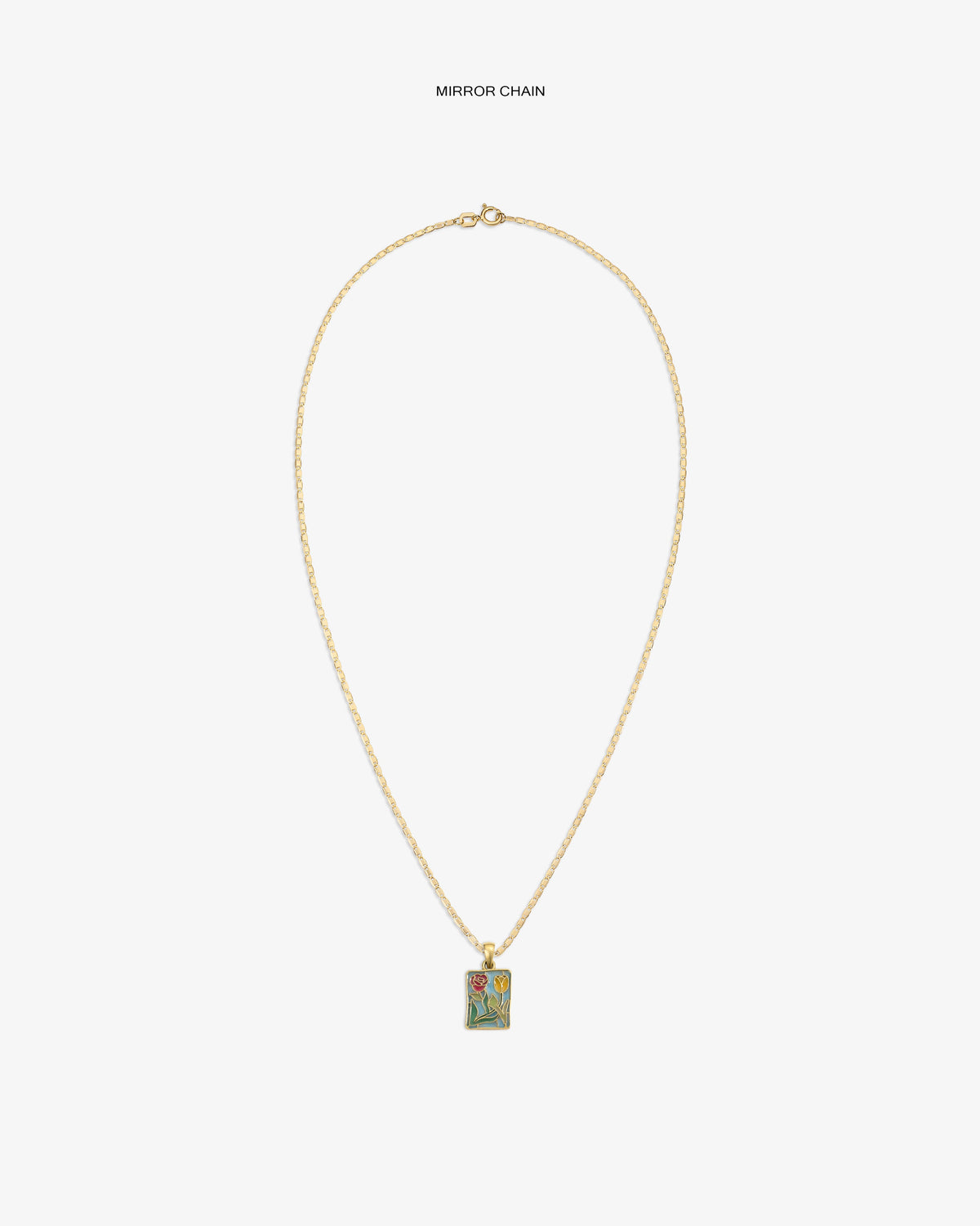 Aimé Leon Dore Evening blue 14Kt Gold Stained Glass Crest Pendant Jewelry