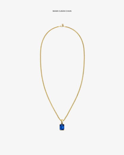 Aimé Leon Dore Evening blue 14Kt Gold Gemstone Pendant Jewelry