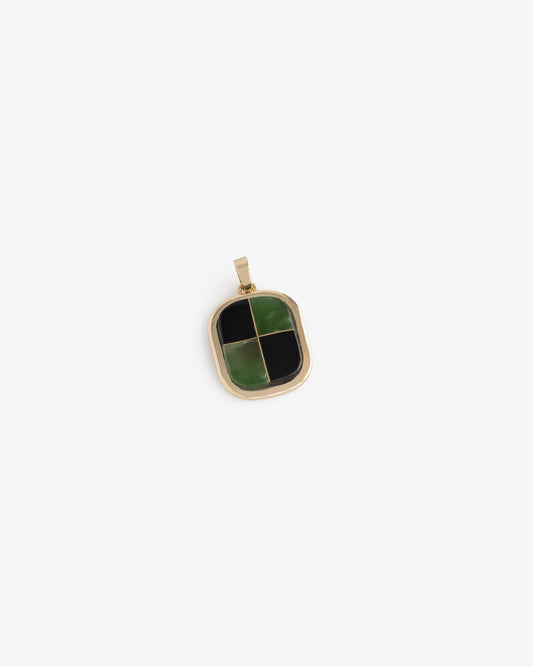 Aimé Leon Dore Evening blue 14Kt Gold Mosaic Pendant Jewelry