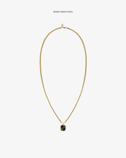Aimé Leon Dore Evening blue 14Kt Gold Mosaic Pendant Jewelry