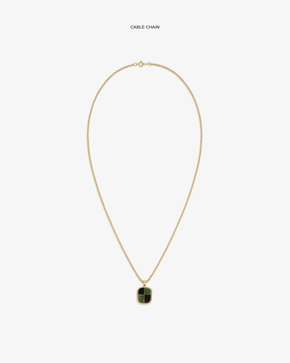 Aimé Leon Dore Evening blue 14Kt Gold Mosaic Pendant Jewelry