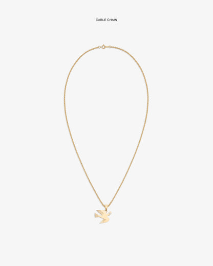 Aimé Leon Dore Evening blue 14Kt Gold Dove Pendant Jewelry