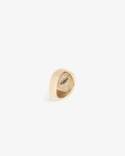 Aimé Leon Dore Evening blue 14Kt Gold Diamond Signet Ring Jewelry