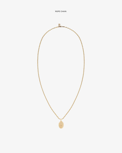 Aimé Leon Dore Evening blue 14Kt Gold Love Poem Pendant Jewelry