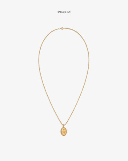Aimé Leon Dore Evening blue 14Kt Gold Love Poem Pendant Jewelry