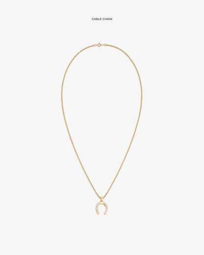 Aimé Leon Dore Evening blue Diamond Horseshoe Pendant Jewelry